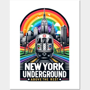 Copy of New York Subway rainbow themed NYC Subway Train Posters and Art